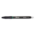S-gel High-performance Gel Pen, Retractable, Medium 0.7 Mm, Green Ink, Black Barrel, Dozen
