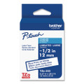 Tze Laminated Removable Label Tapes, 0.47" X 26.2 Ft, Blue On White