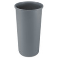 Untouchable Waste Container, Round, Plastic, 22 Gal, Gray