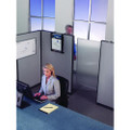 Workstation Privacy Screen, 36w X 48d, Translucent Clear/silver