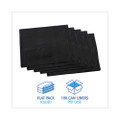 Linear Low Density Industrial Can Liners, 60 Gal, 0.7 Mil, 38 X 58, Black, 100/carton