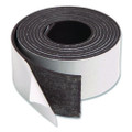 Magnetic Adhesive Tape Roll, 1" X 4 Ft, Black, 1 Roll