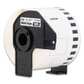 Continuous Paper Label Tape, 2.4" X 100 Ft, White, 3 Rolls/pack