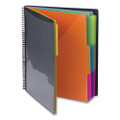 Poly Project Organizer, 24 Letter-size Sleeves, Gray With Bright Pockets Poly Project Organizer, 24 Letter-size Sleeves, Gray With Bright Pockets
