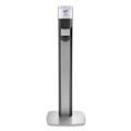 Messenger Es6 Graphite Panel Floor Stand With Dispenser, 1,200 Ml, 16.75 X 6 X 40, Graphite/silver Messenger Es6 Graphite Panel Floor Stand With Dispenser, 1,200 Ml, 16.75 X 6 X 40, Graphite/silver