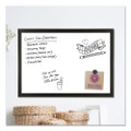 Magnetic Dry Erase Board With Mdf Frame, 24 X 18, White Surface, Black Frame