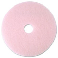 Ultra High-speed Eraser Floor Burnishing Pad 3600, 19" Diameter, Pink, 5/carton