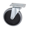 Replacement Swivel Bayonet Casters, 5" Wheel, Thermoplastic Rubber, Black