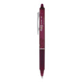 Frixion Clicker Erasable Gel Pen, Retractable, Fine 0.7 Mm, Burgundy Ink, Burgundy Barrel, Dozen