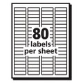 Matte Clear Easy Peel Mailing Labels W/ Sure Feed Technology, Laser Printers, 0.5 X 1.75, Clear, 80/sheet, 10 Sheets/pack