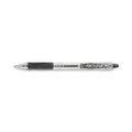 Easytouch Ballpoint Pen, Retractable, Medium 1 Mm, Black Ink, Clear Barrel, Dozen