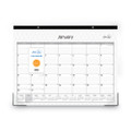 Enterprise Desk Pad, Geometric Artwork, 22 X 17, White/gray Sheets, Black Binding, Clear Corners, 12-month (jan-dec): 2022