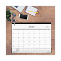 Enterprise Desk Pad, Geometric Artwork, 22 X 17, White/gray Sheets, Black Binding, Clear Corners, 12-month (jan-dec): 2022