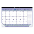 Monthly Desk Pad Calendar, 17.75 X 10.88, White/blue/green Sheets, Black Binding, Clear Corners, 12-month (jan To Dec): 2022 Monthly Desk Pad Calendar, 17.75 X 10.88, White/blue/green Sheets, Black Binding, Clear Corners, 12-month (jan To Dec): 2022