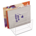Clear Acrylic Desk File, 3 Sections, Letter To Legal Size Files, 8" X 6.5" X 7.5", Clear Clear Acrylic Desk File, 3 Sections, Letter To Legal Size Files, 8" X 6.5" X 7.5", Clear