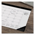 Contemporary Monthly Desk Pad, 18 X 11, White Sheets, Black Binding/corners,12-month (jan To Dec): 2022