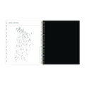 Baccara Dark Monthly Planner, Baccara Dark Floral Artwork, 10 X 8, Gray/black/gold Cover, 2022