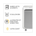 Powershred Lx210 Micro-cut Shredder, 16 Manual Sheet Capacity, White
