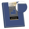 Certificate Jacket, Navy/gold Border, Felt, 88lb Stock, 12 X 9 1/2, 5/pack