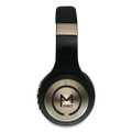 Serenity Stereo Wireless Headphones With Microphone, Black With Gold Accents