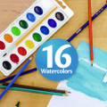 Artista Ii Washable Watercolor Set, 16 Assorted Colors, Palette Tray