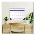 Duraglobe Monthly Desk Pad Calendar, 22 X 17, White/blue/gray Sheets, Black Binding/corners,12-month (jan To Dec): 2022