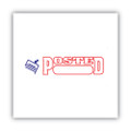 Pre-inked Shutter Stamp, Red/blue, Posted, 1 5/8 X 1/2