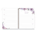 Mina Weekly/monthly Planner, Main Floral Artwork, 11 X 8.5, White/violet/peach Cover, 12-month (jan To Dec): 2022