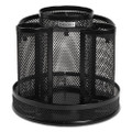 Wire Mesh Spinning Desk Sorter, 8 Compartments, Steel Mesh, 6.5" Diameter X 6.5"h, Black Wire Mesh Spinning Desk Sorter, 8 Compartments, Steel Mesh, 6.5" Diameter X 6.5"h, Black