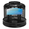 Wire Mesh Spinning Desk Sorter, 8 Compartments, Steel Mesh, 6.5" Diameter X 6.5"h, Black