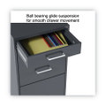 Soho Vertical File Cabinet, 3 Drawers: Pencil/file/file, Letter, Charcoal, 14" X 18" X 26.9"