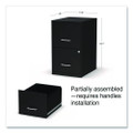 Soho Vertical File Cabinet, 2 Drawers: File/file, Letter, Black, 14" X 18" X 24.1"