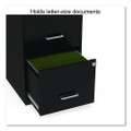 Soho Vertical File Cabinet, 2 Drawers: File/file, Letter, Black, 14" X 18" X 24.1"
