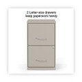Soho Vertical File Cabinet, 2 Drawers: File/file, Letter, Putty, 14" X 18" X 24.1"