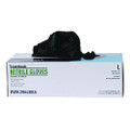 Disposable General-purpose Powder-free Nitrile Gloves, Large, Black, 4.4 Mil, 1000/carton