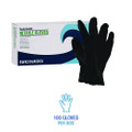 Disposable General-purpose Powder-free Nitrile Gloves, Medium, Black, 4.4 Mil, 1000/carton