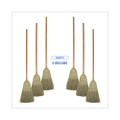 100% Corn Brooms, 60" Overall Length, Natural, 6/carton