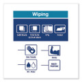 Industrial Paper Wiper, 4-ply, 12.8 X 16.4, Blue, 90/pack, 5 Packs/carton