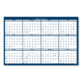 Recycled Yearly Reversible Wall Calendar Non-laminated, 24 X 37, White/blue Sheets, 12-month (jan To Dec): 2022
