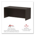 Alera Valencia Series Straight Front Desk Shell, 65" X 29.5" X 29.63", Espresso