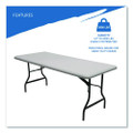 Indestructable Industrial Folding Table, Rectangular Top, 1,200 Lb Capacity, 96 X 30 X 29, Platinum