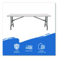 Indestructable Industrial Folding Table, Rectangular Top, 1,200 Lb Capacity, 96 X 30 X 29, Platinum