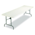 Indestructable Industrial Folding Table, Rectangular Top, 1,200 Lb Capacity, 96 X 30 X 29, Platinum