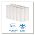 Low-density Waste Can Liners, 10 Gal, 0.4 Mil, 24" X 23", White, 500/carton