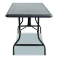 Indestructable Industrial Folding Table, Rectangular Top, 1,200 Lb Capacity, 96 X 30 X 29, Charcoal