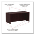 Alera Valencia Series Straight Front Desk Shell, 65" X 29.5" X 29.63", Mahogany