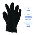Disposable General-purpose Powder-free Nitrile Gloves, Large, Black, 4.4 Mil, 100/box