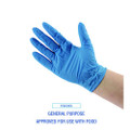 Disposable General-purpose Powder-free Nitrile Gloves, Large, Blue, 5 Mil, 100/box