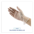 Exam Vinyl Gloves, Powder/latex-free, 3 3/5 Mil, Clear, Medium, 100/box