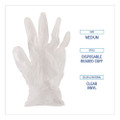 Exam Vinyl Gloves, Powder/latex-free, 3 3/5 Mil, Clear, Medium, 100/box